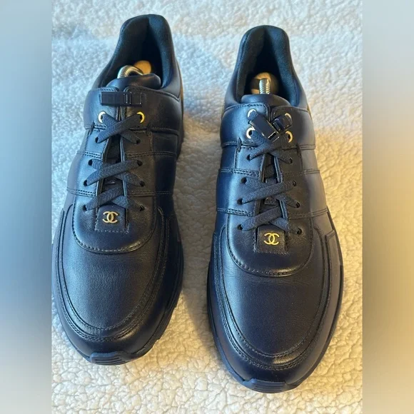 Chanel Leather Sneakers 41 - Picture 1 of 6